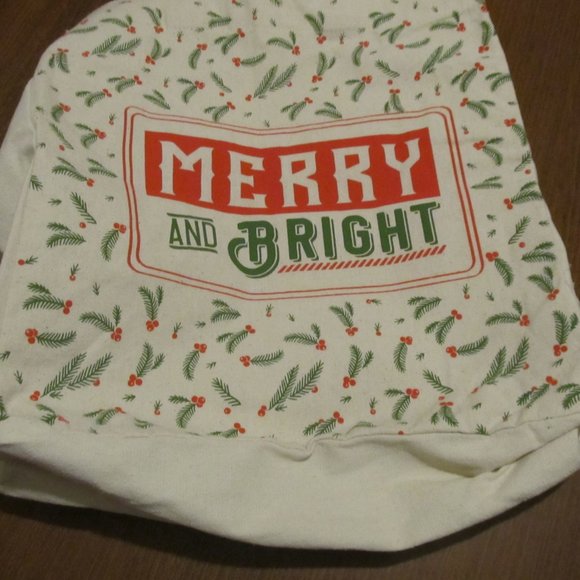 Merry and Bright Festive Canvas Tote Bag - Picture 7 of 12